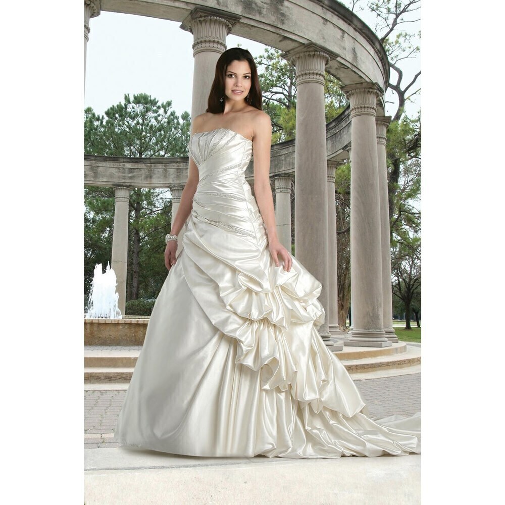 Da Vinci Bridal Satin Ballgown Wedding Dress 50051